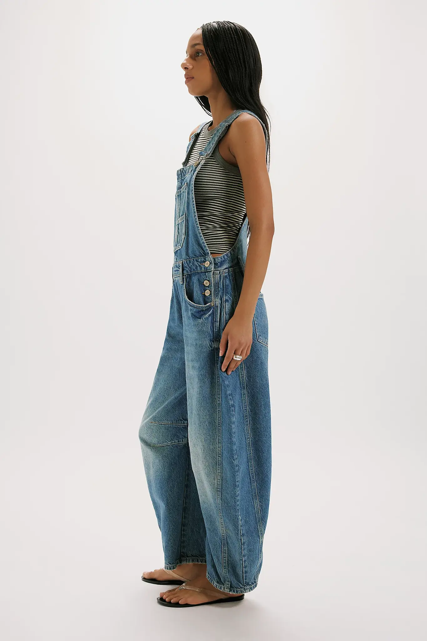 Free People Good Luck Barrel Overall