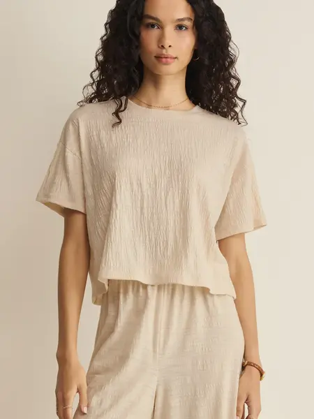 Z Supply Sway Textured Cropped Tee