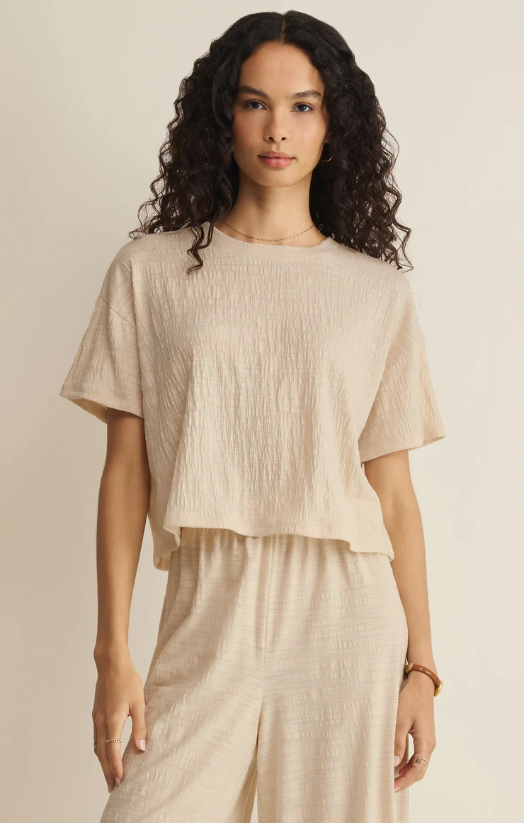 Z Supply Sway Textured Cropped Tee
