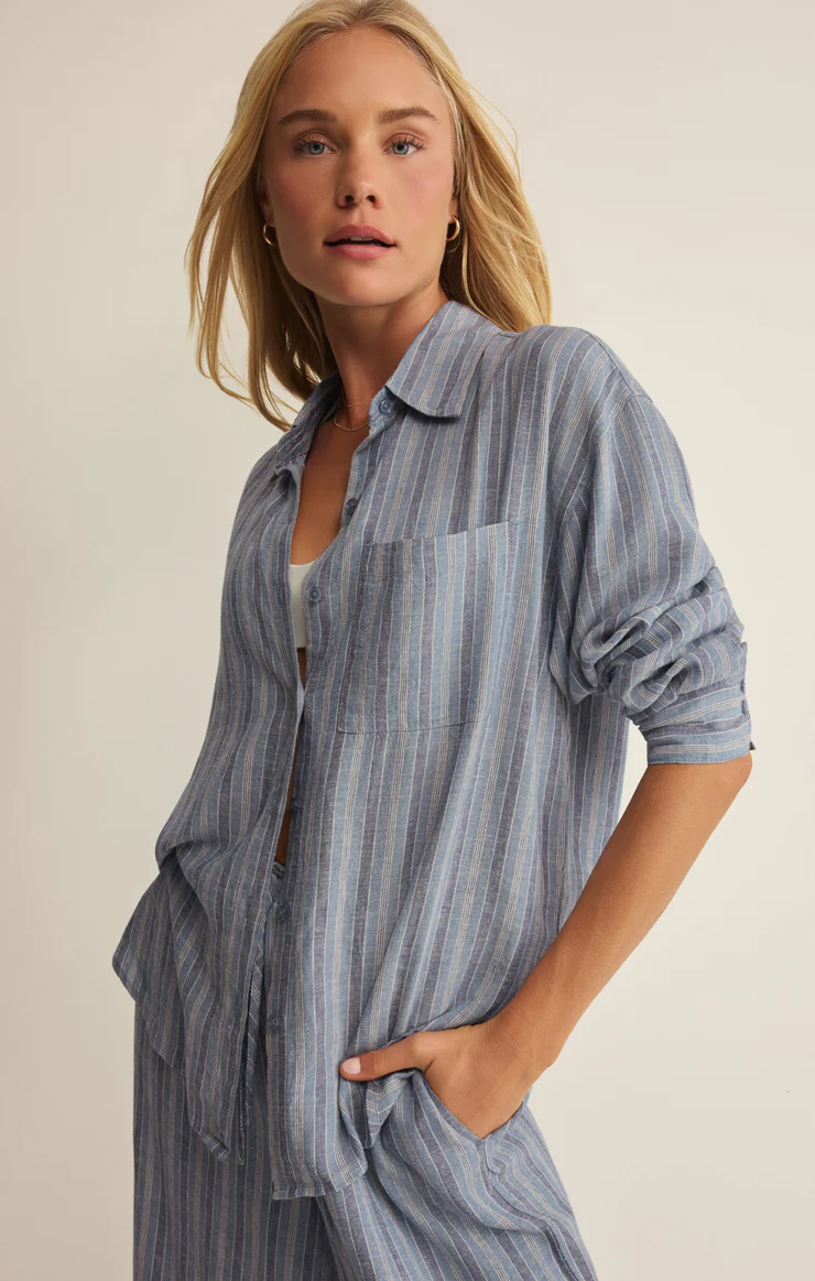 Z Supply Perfect Striped Button Up