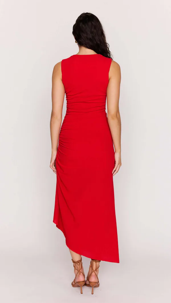 MinkPink Rosa Drawstring Midi Dress