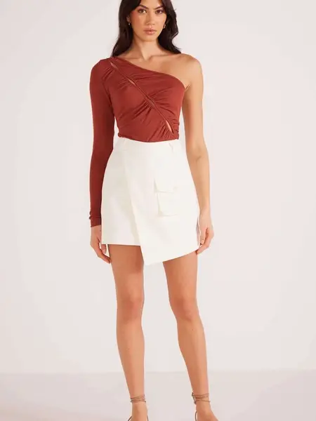 MinkPink Lottie Cargo Wrap Mini Skirt