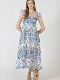 Dex Cutout Embroidered Dress