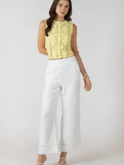 Dex Lace Cutout Button Front Tank