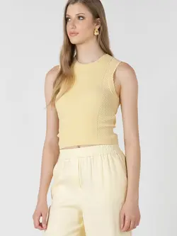Dex Scalloped Pointelle Sweater Top
