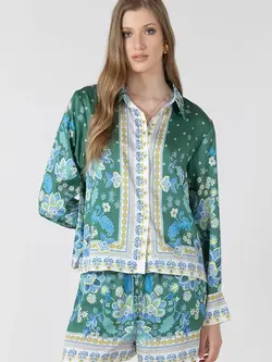 Dex Silky Button Front Blouse
