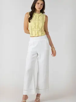 Dex Lace Trim Wide Leg Pants