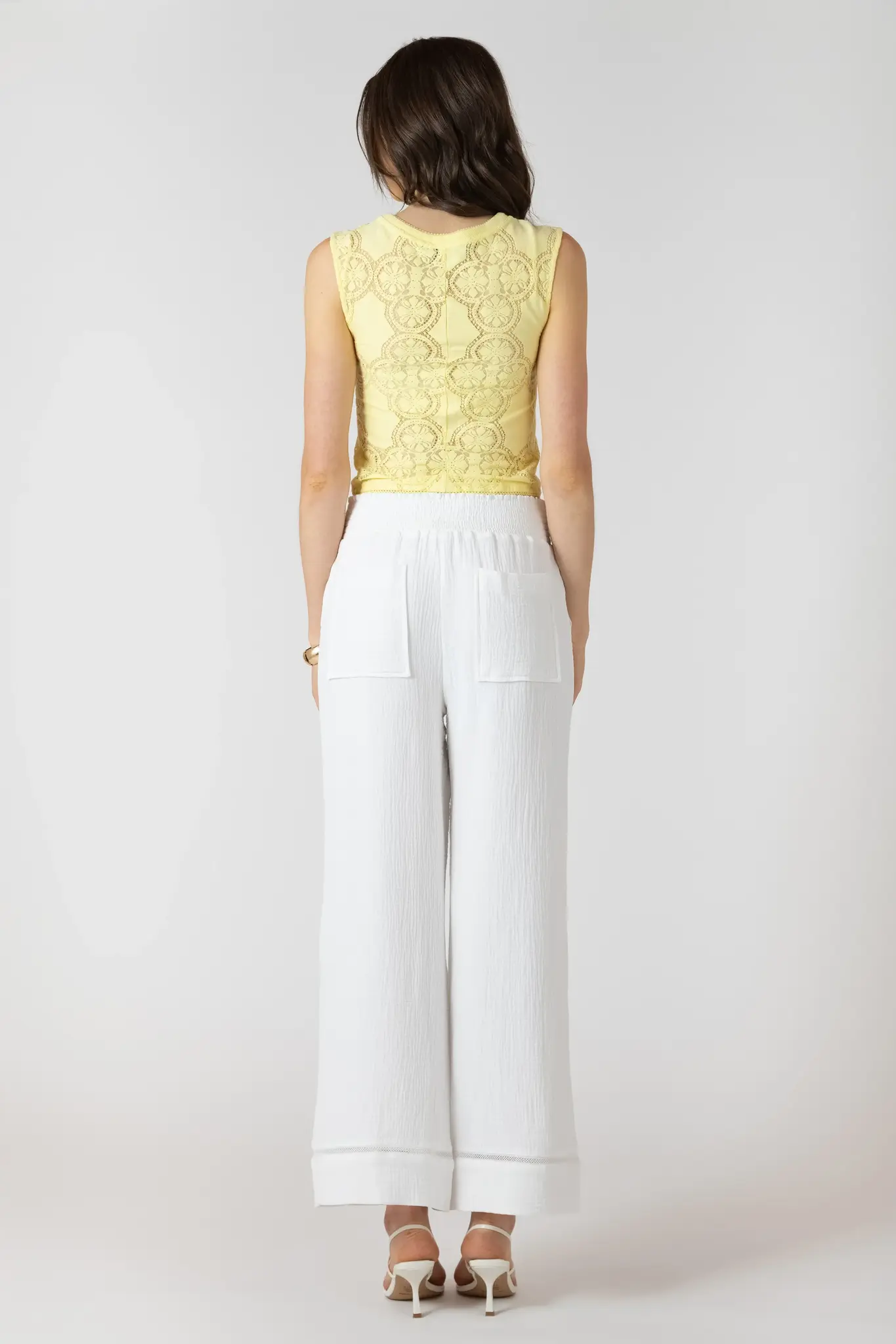 Dex Lace Trim Wide Leg Pants