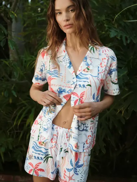 Z Supply Lounge Beach Days Getaway PJ Top