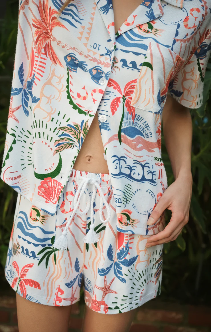 Z Supply Lounge Beach Days Getaway PJ Top