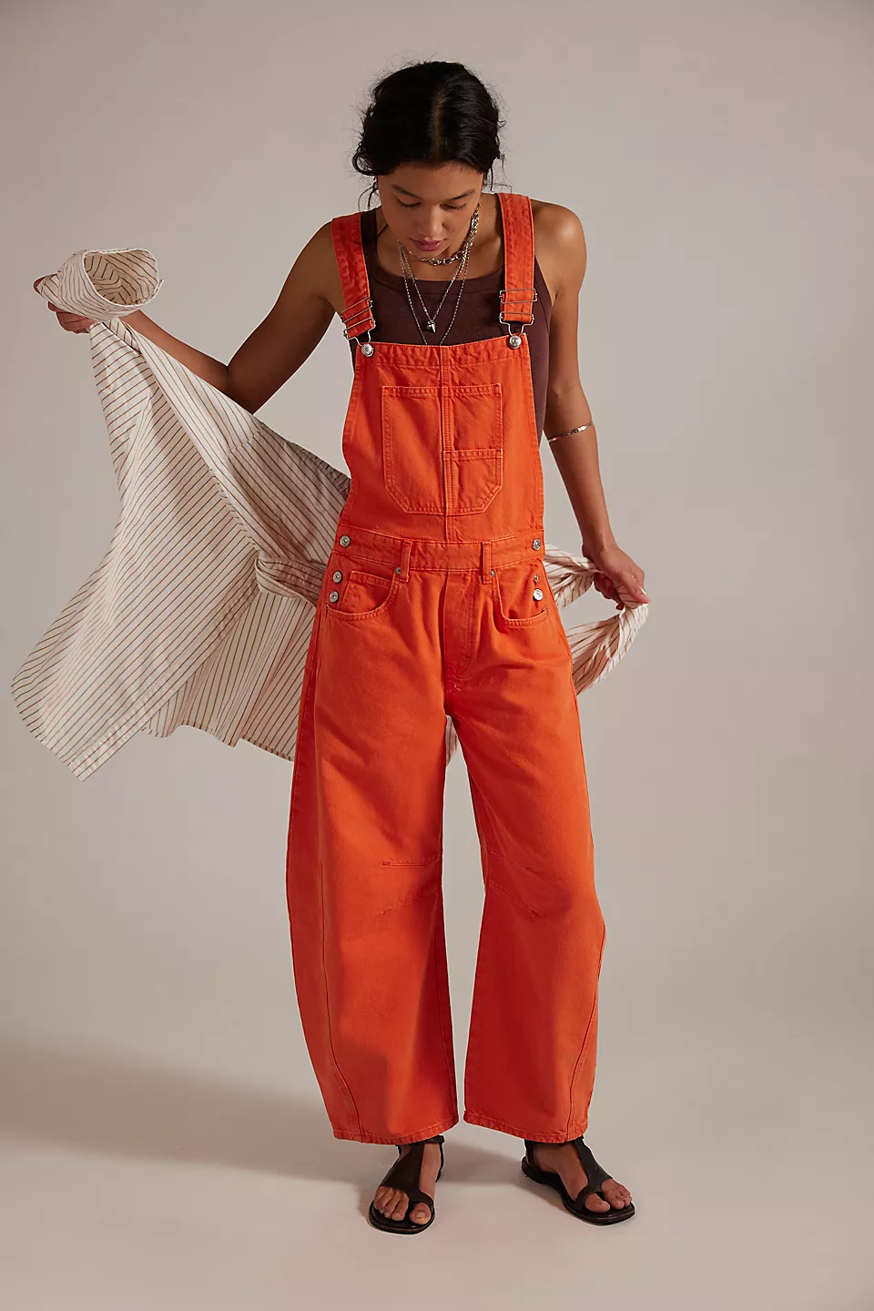 Free People Good Luck Barrel Overall