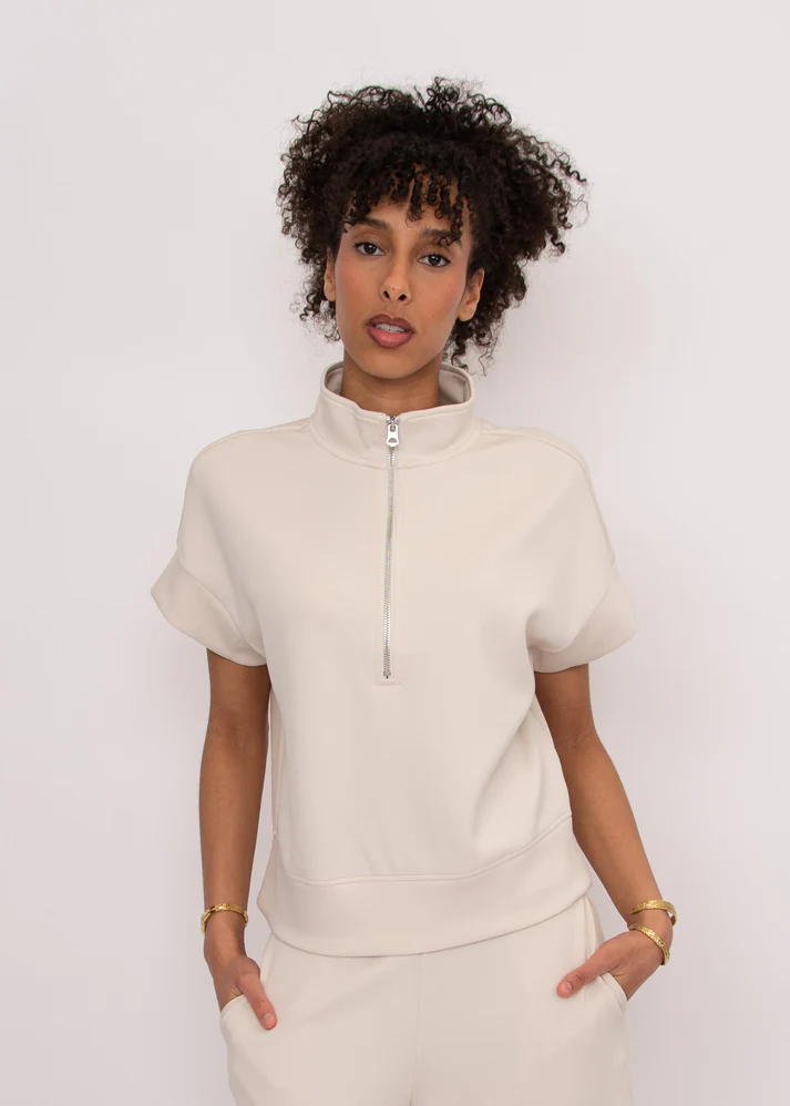RD Style Dua Soft Knit Half Zip Top