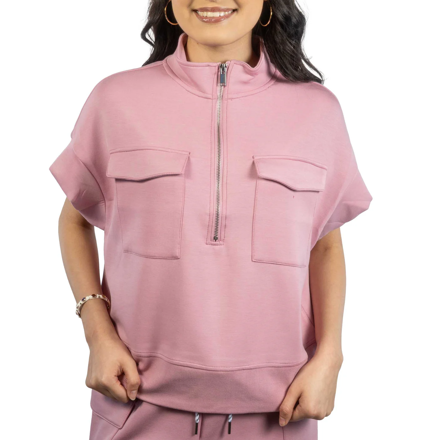 RD Style Dua Soft Knit Half Zip Top