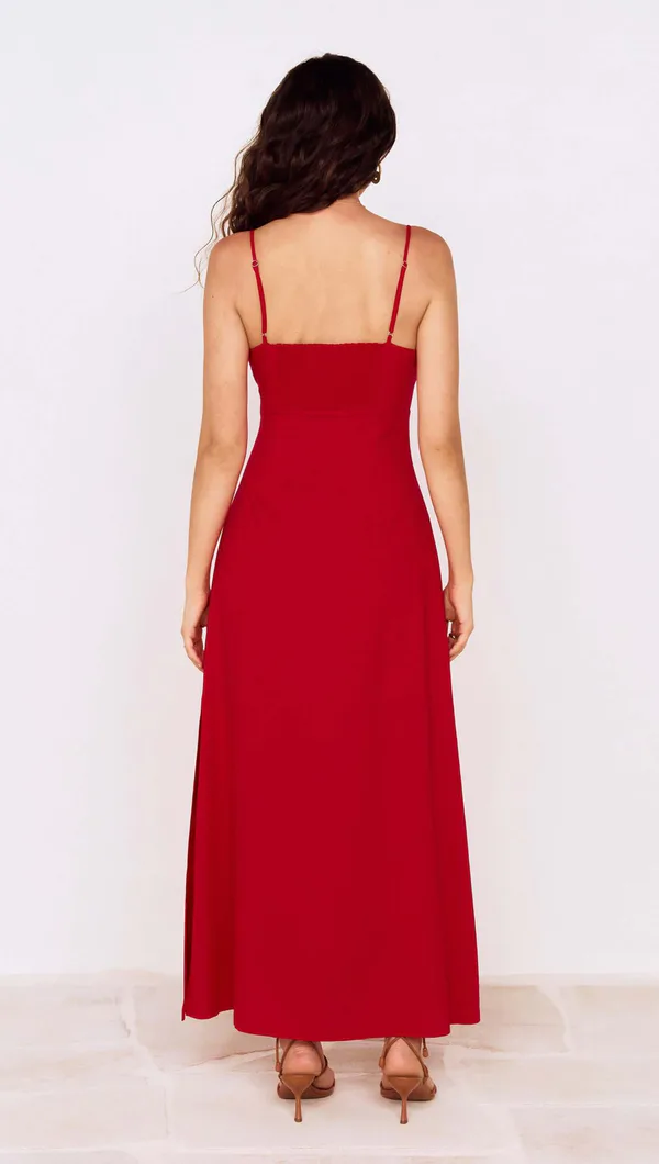 MinkPink Rhodes Twist Front Maxi Dress
