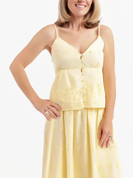 Sadie and Sage Beachglass Embroidered Tank