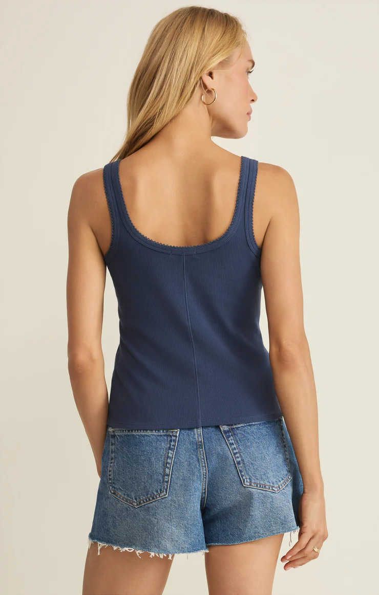 Z Supply Niko Scalloped Ribbed Tank