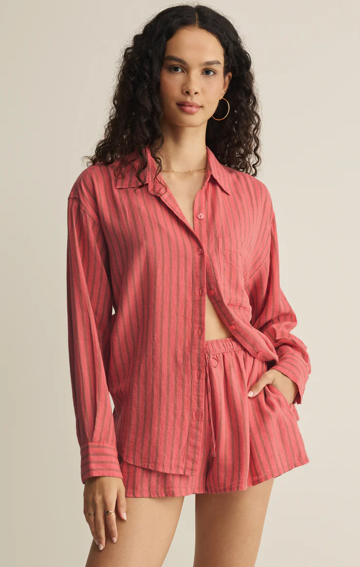 Z Supply Perfect Striped Button Up