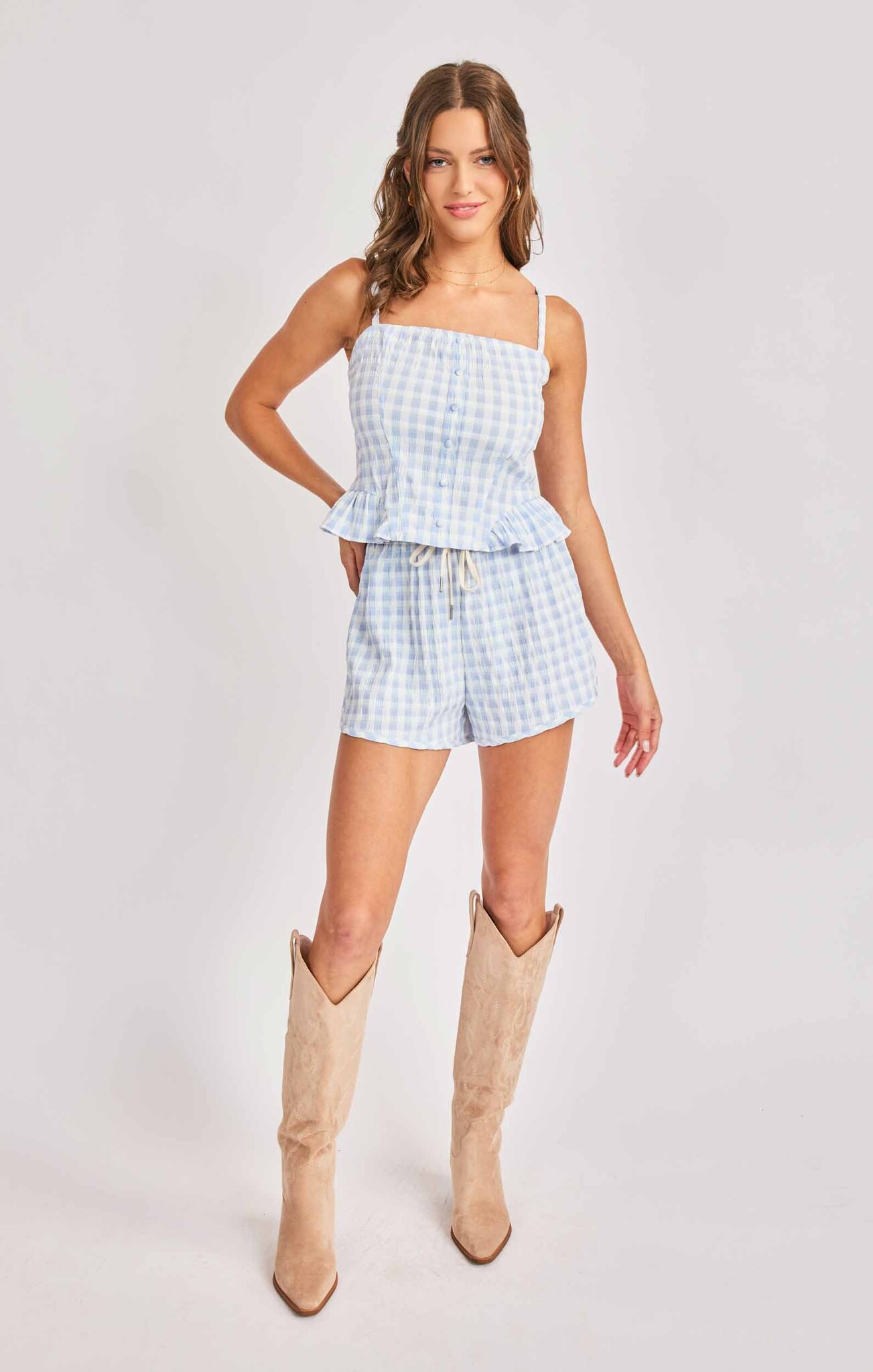 Sadie and Sage Starlet Gingham Top