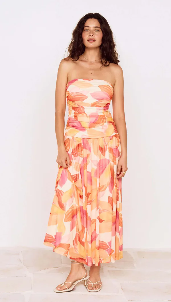 MinkPink Solana Mesh Midi Dress