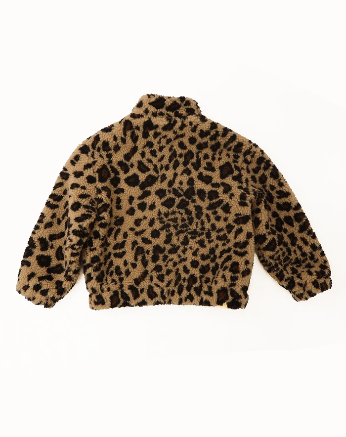 Brunette The Label Leopard Sherpa Jacket