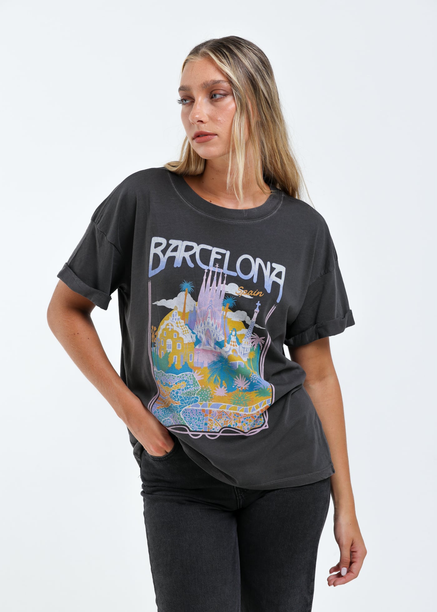 Girl Dangerous Barcelona Boyfriend Tee
