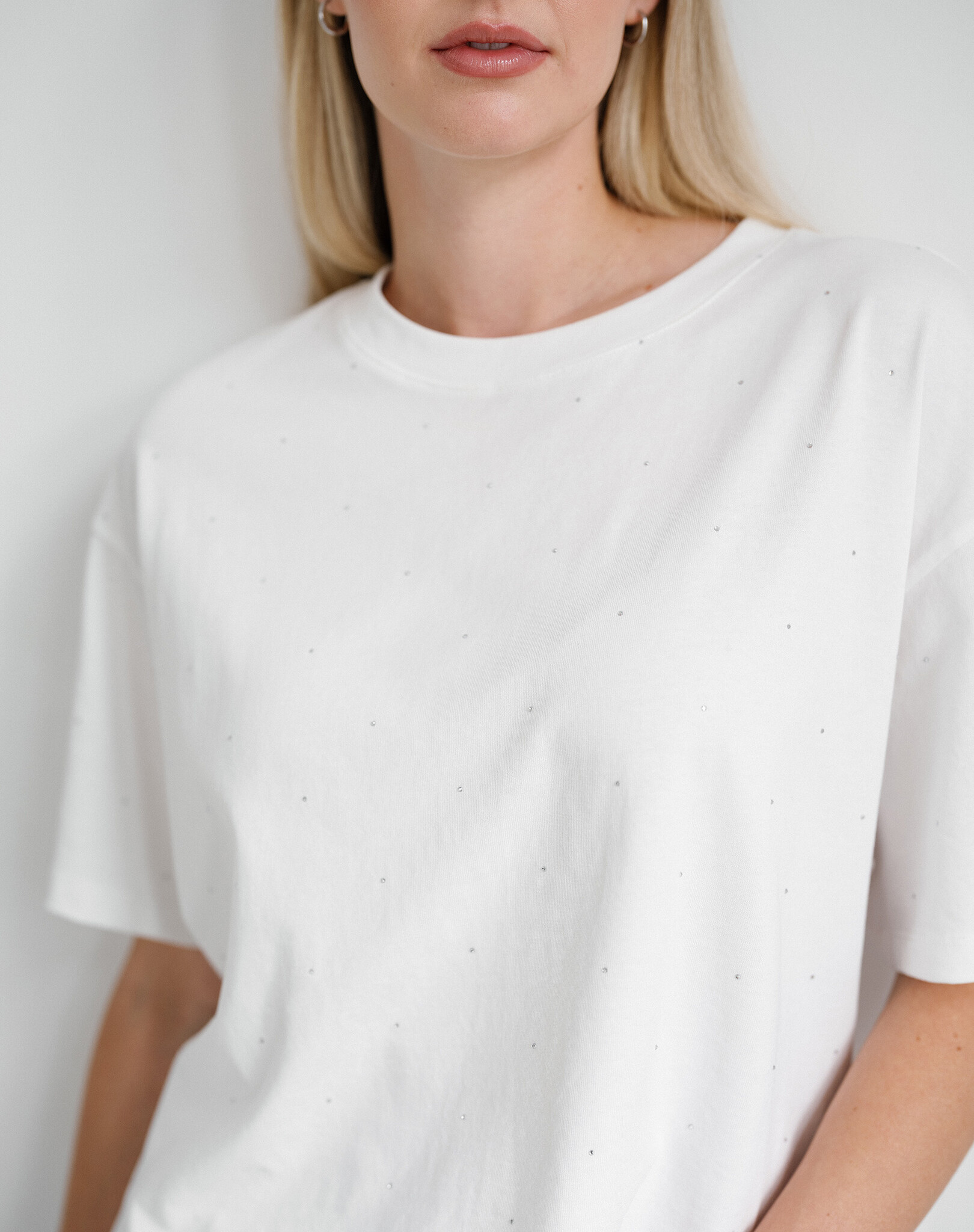 Brunette The Label Strass Boxy Tee
