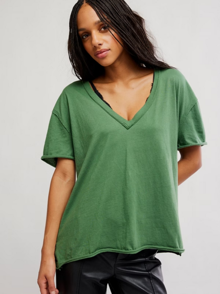 Free People Nina V-Neck Tee