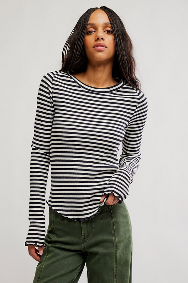 Free People Easy Does It Striped Tee