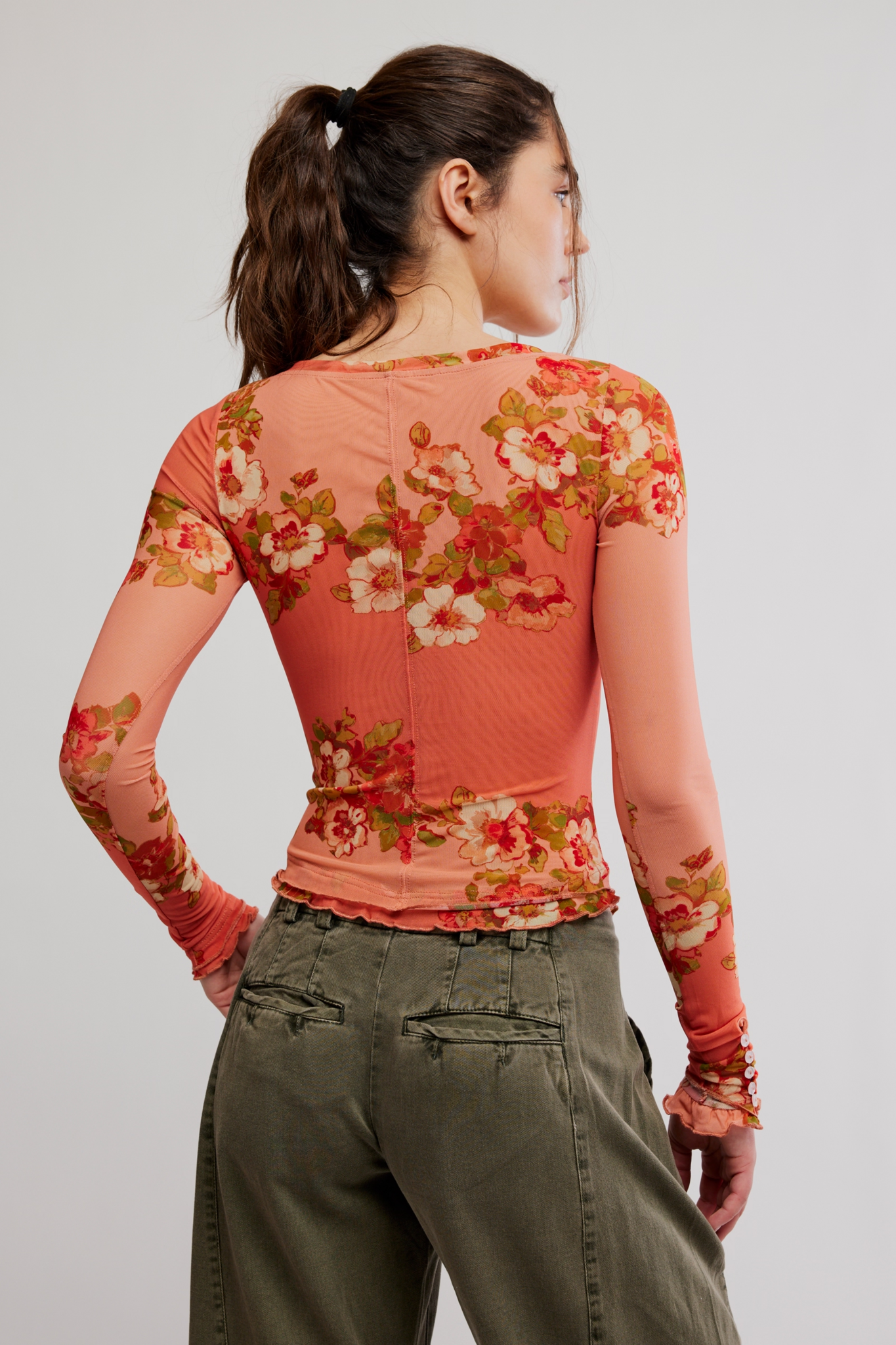 Free People Lilly Printed Longsleeve