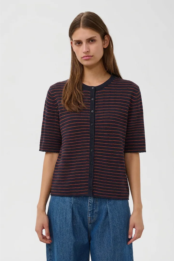 Soaked in Luxury Spina Striped Loose Cardigan