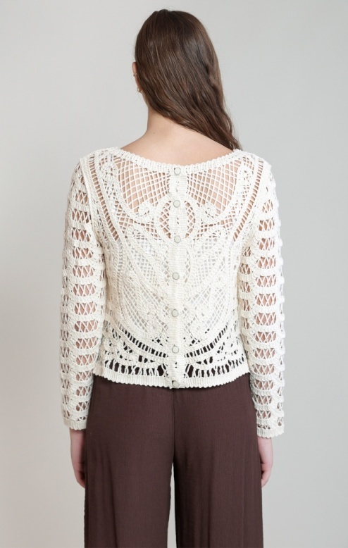 Dex Button Back Crochet Top