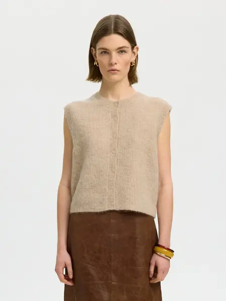 Selected Lulu Button Up Vest