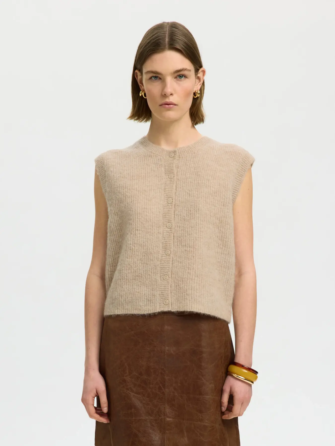 Selected Lulu Button Up Vest