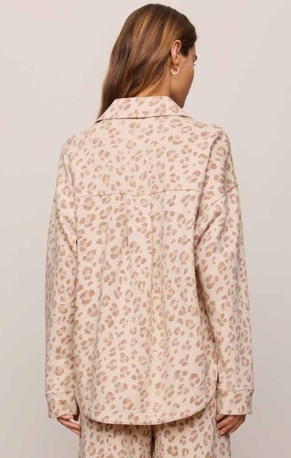 Z Supply All Day Knit Leopard Jacket