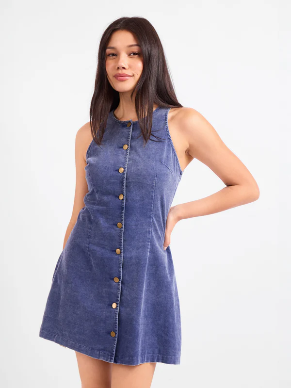 Sadie and Sage Get Like This Buttoned Mini Dress