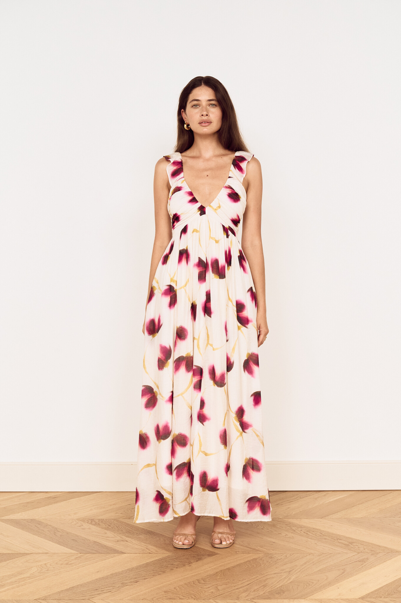MinkPink Emery Ruffled Bias Maxi Dress
