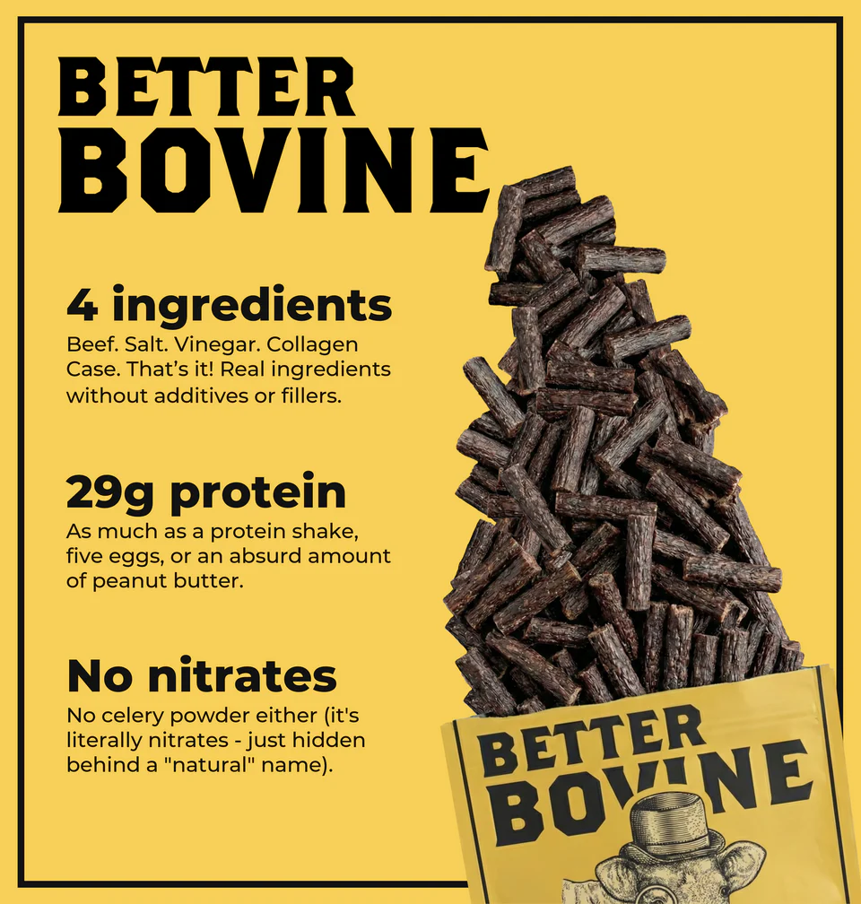 Better Bovine Grassfed Beef Sticks