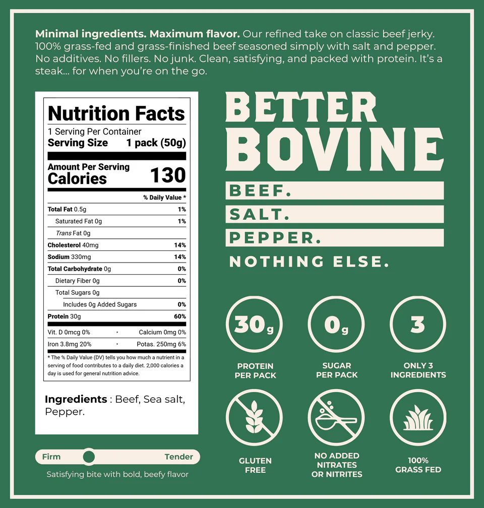 Better Bovine Extra Lean Beef Jerky