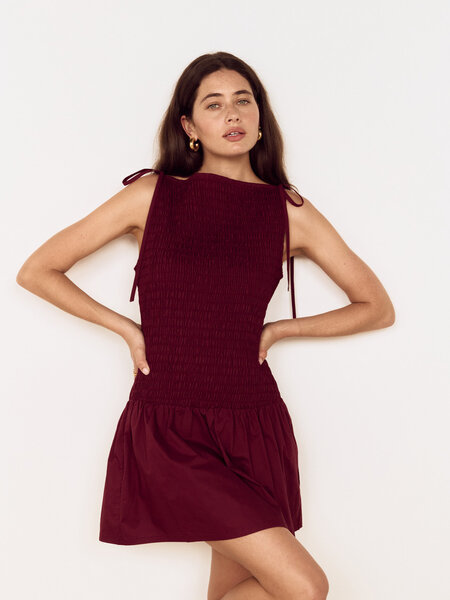 MinkPink Lola Shirred Mini Dress