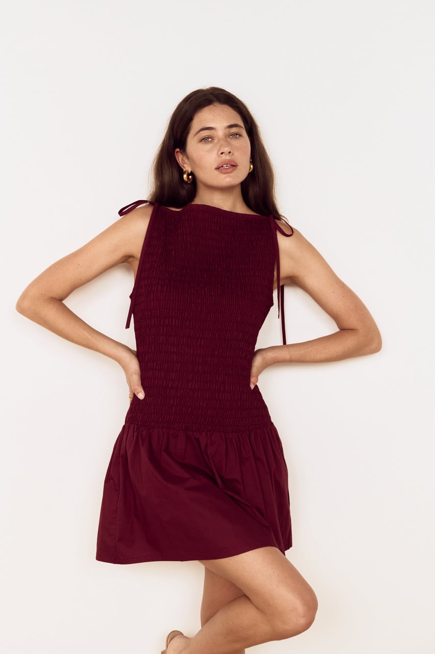 MinkPink Lola Shirred Mini Dress
