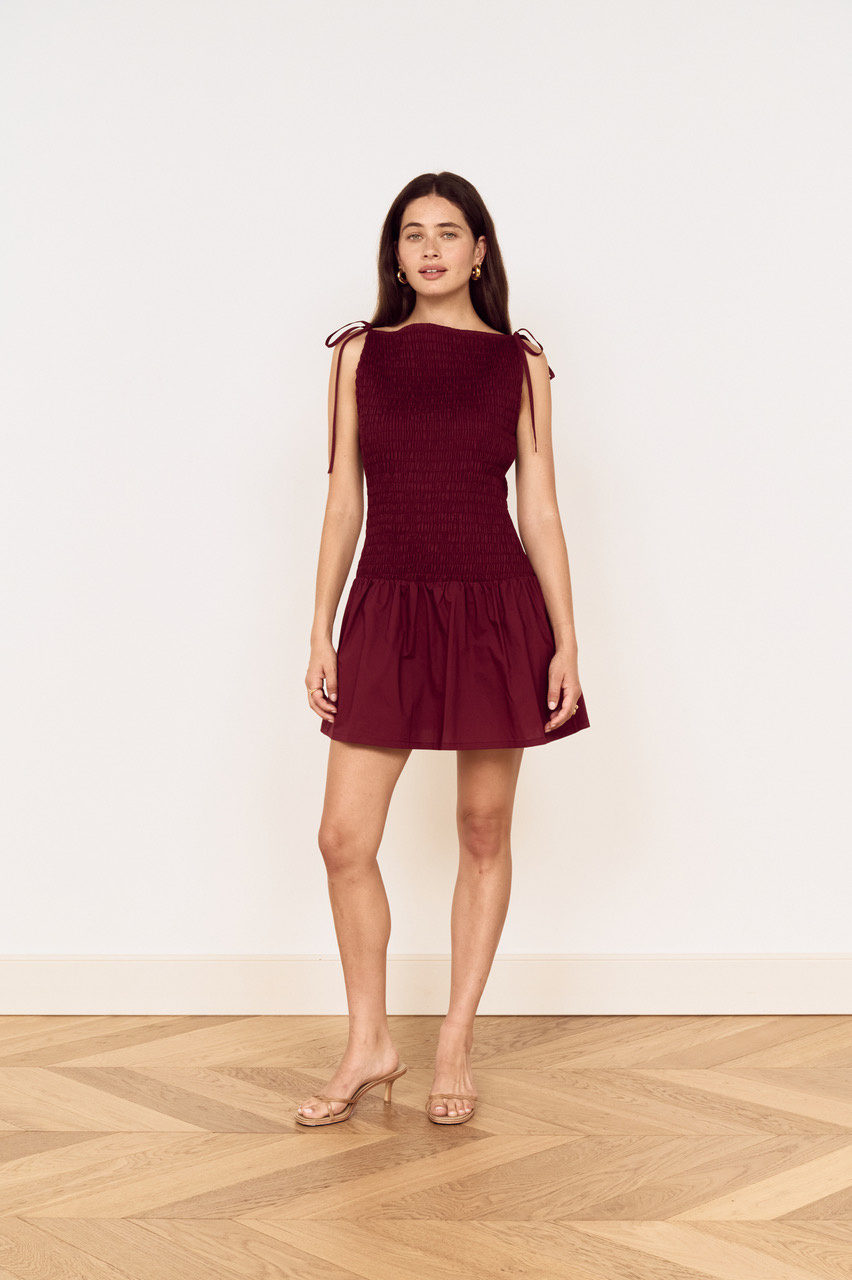 MinkPink Lola Shirred Mini Dress