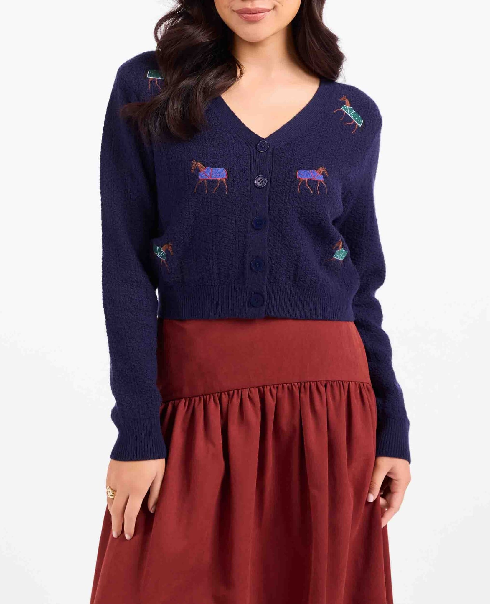 Sadie and Sage Esme Embroidered Horse Cardigan