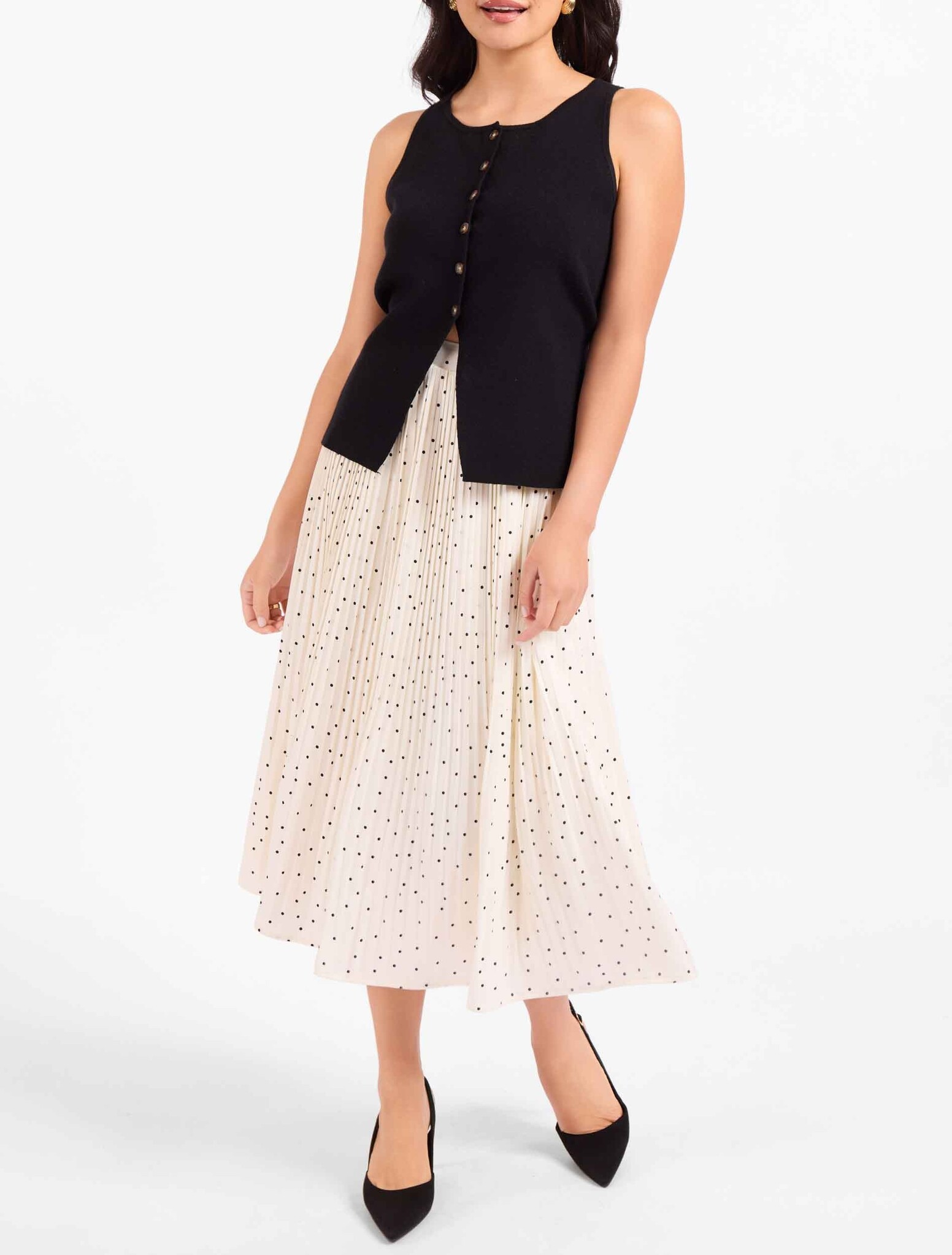 Sadie and Sage Letters Home Pleated Maxi Skirt