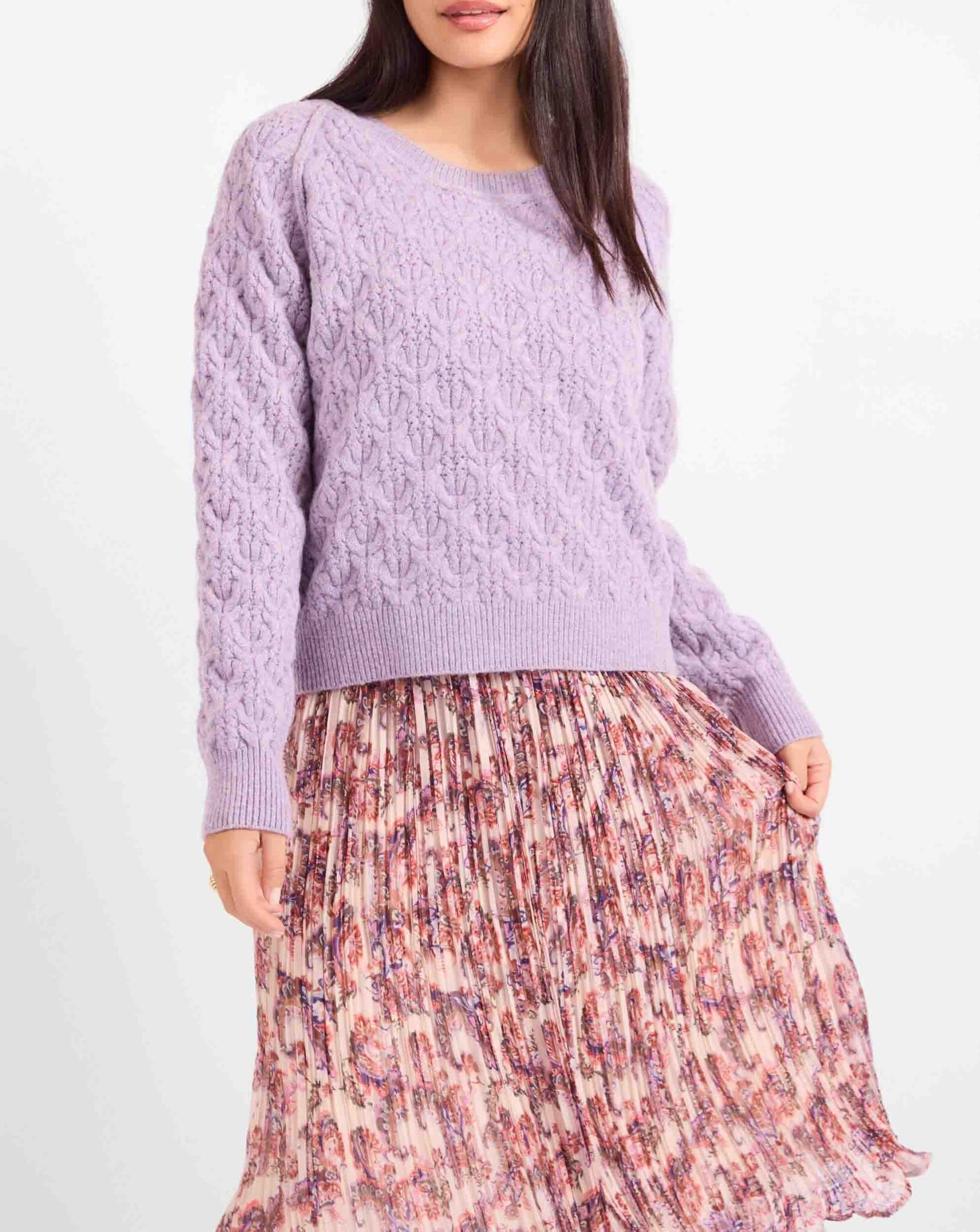 Sadie and Sage Lavender Kiss Sweater