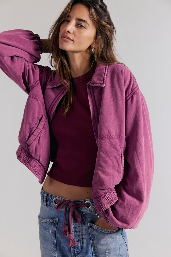 Free People Birdie Washed Jacket