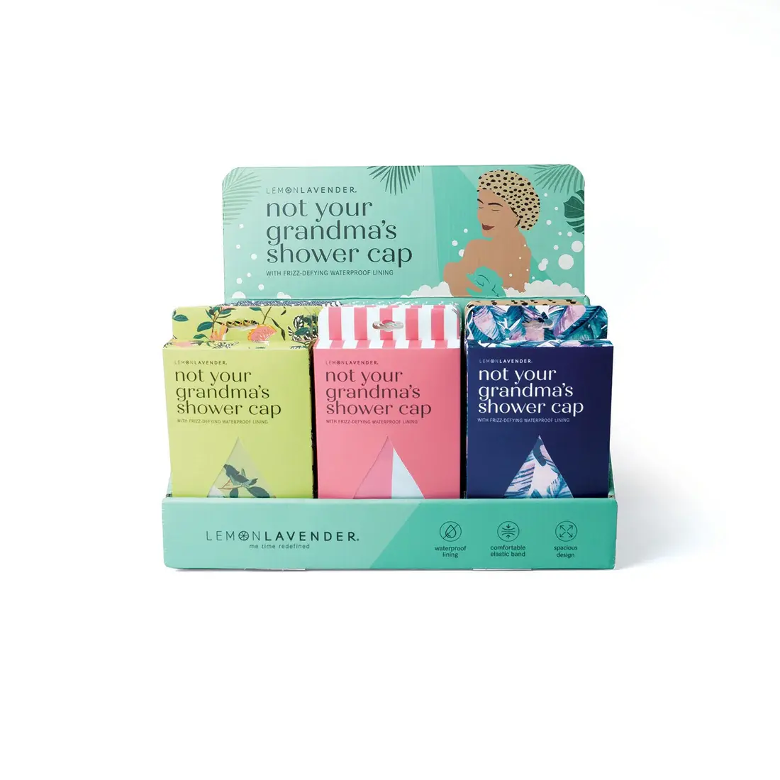 Lemon Lavender Not Your Grandma Shower Caps