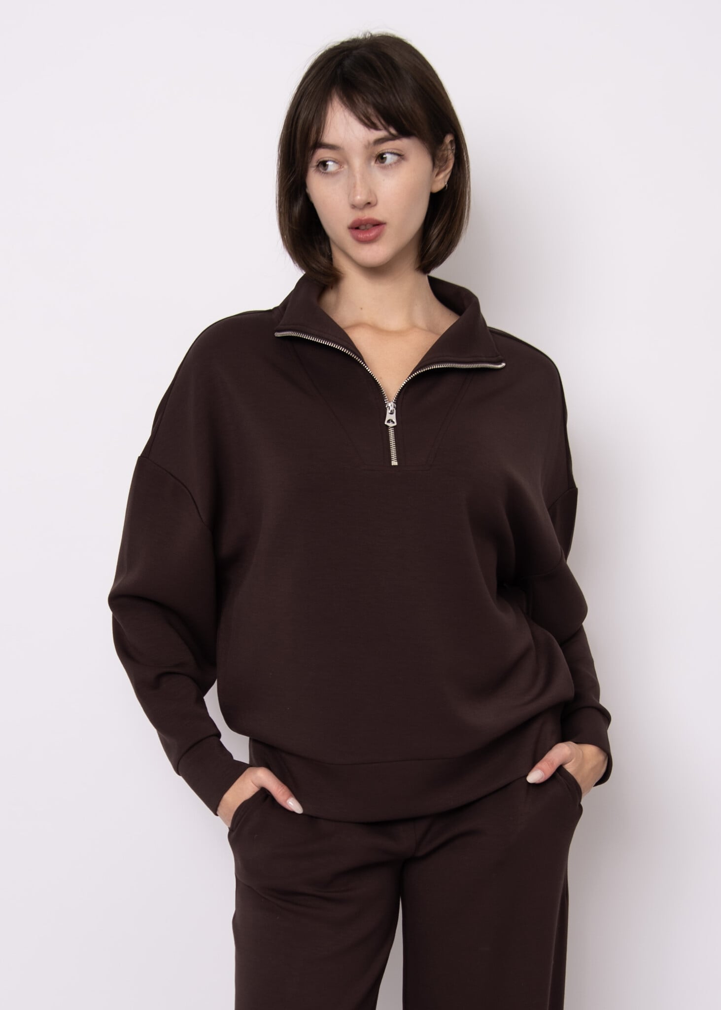 RD Style Seanni Soft Knit Half Zip Pullover
