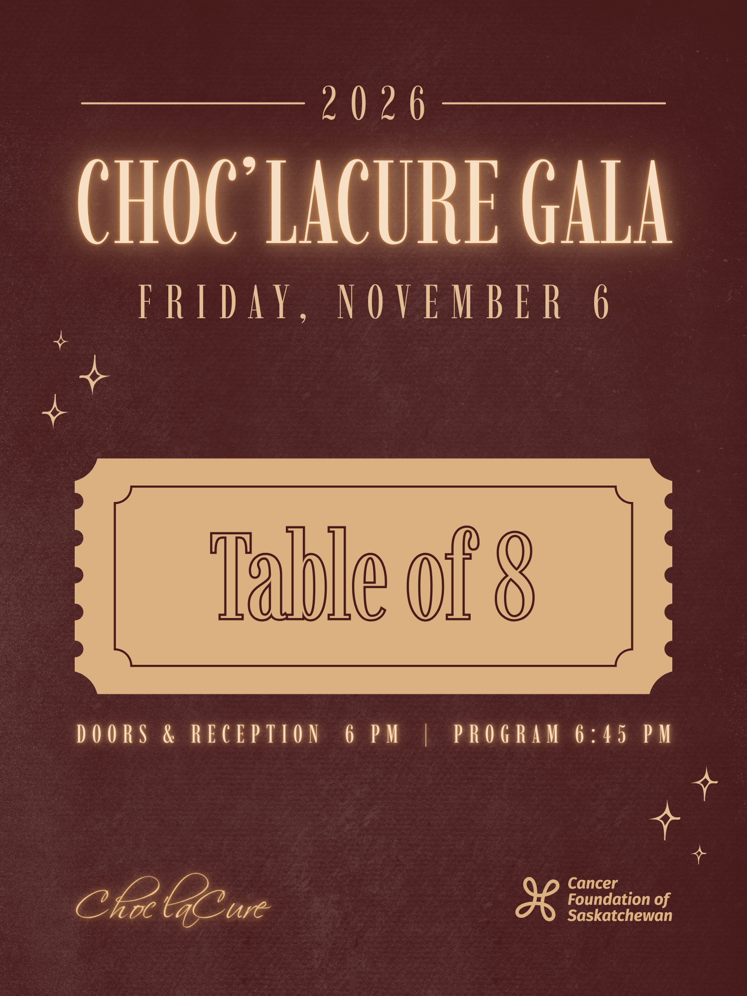 Choc'laCure Choc'la Cure 2025 Gala Table of 8