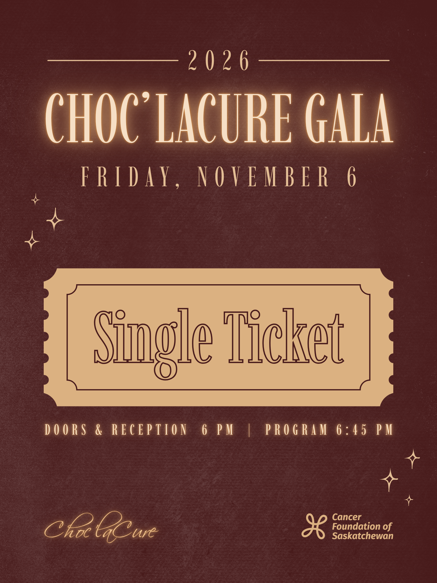 Choc'laCure Choc'la Cure 2026 Gala Single Ticket