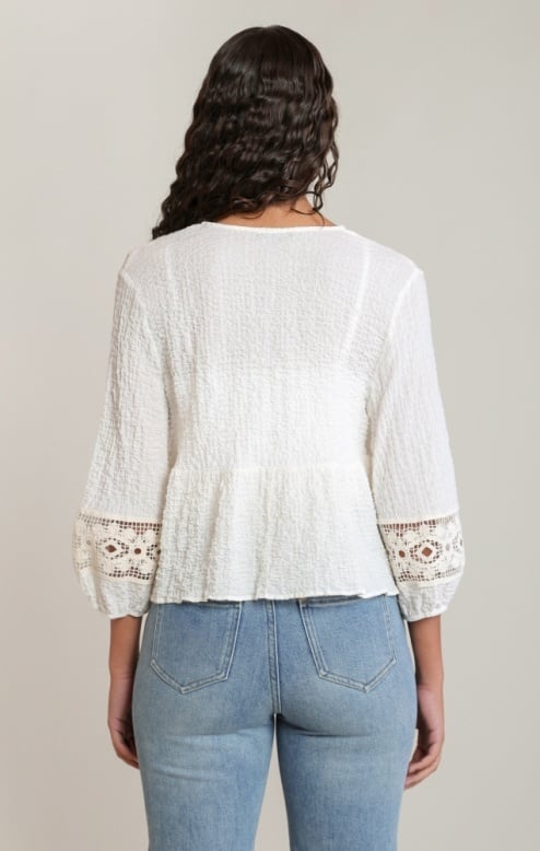 Dex Crochet Trim Blouse